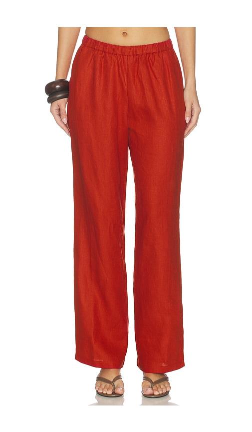 faithfull capriolla pant in red. - size l (also in s, xs, m, xl)