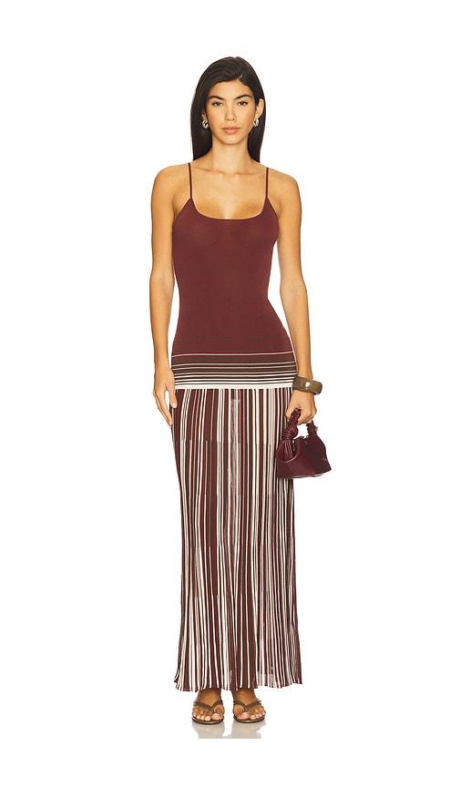 faithfull cecile maxi dress in burgundy. - size l (also in m)