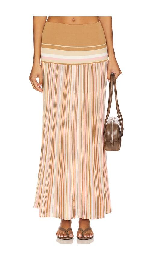 faithfull citara skirt in tan. - size l (also in xs, xl)