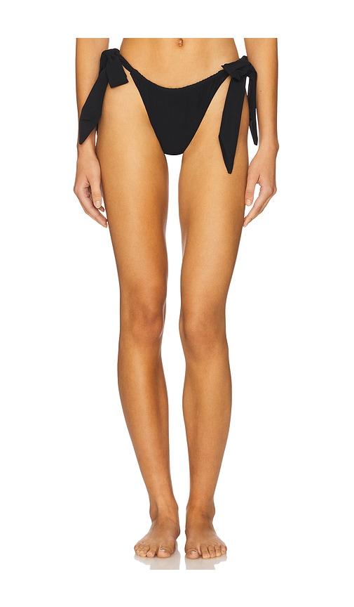 faithfull costa bikini bottom in black. - size m (also in xs)