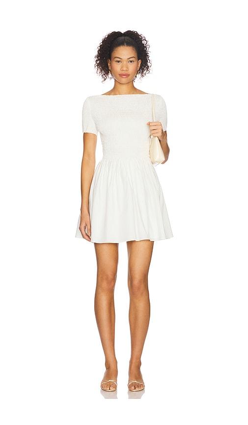 faithfull deboni mini dress in white. - size l (also in xs, s, m)