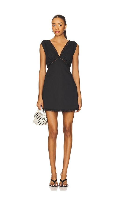 faithfull denise mini dress in black. - size s (also in xs)