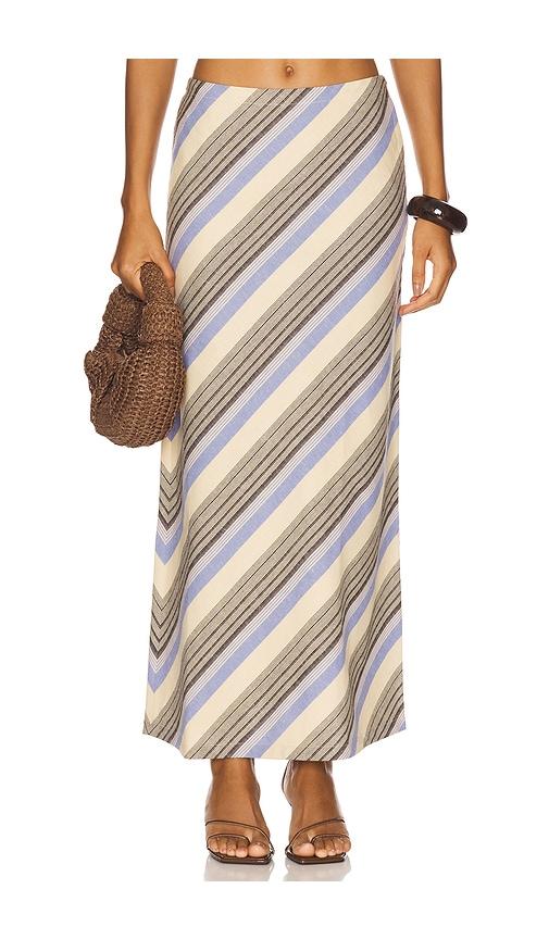 faithfull elise skirt in neutral,blue. - size l (also in s)