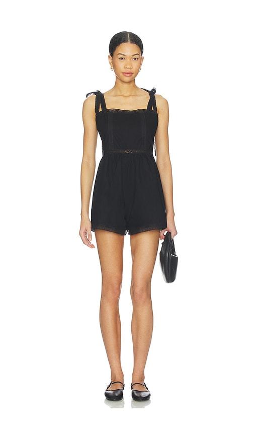 faithfull emilia playsuit in black. - size l (also in s, xs, m, xl)