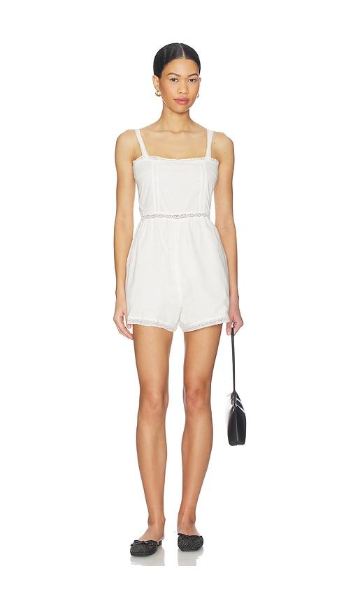 faithfull emilia playsuit in white. - size l (also in s, xs, m, xl)