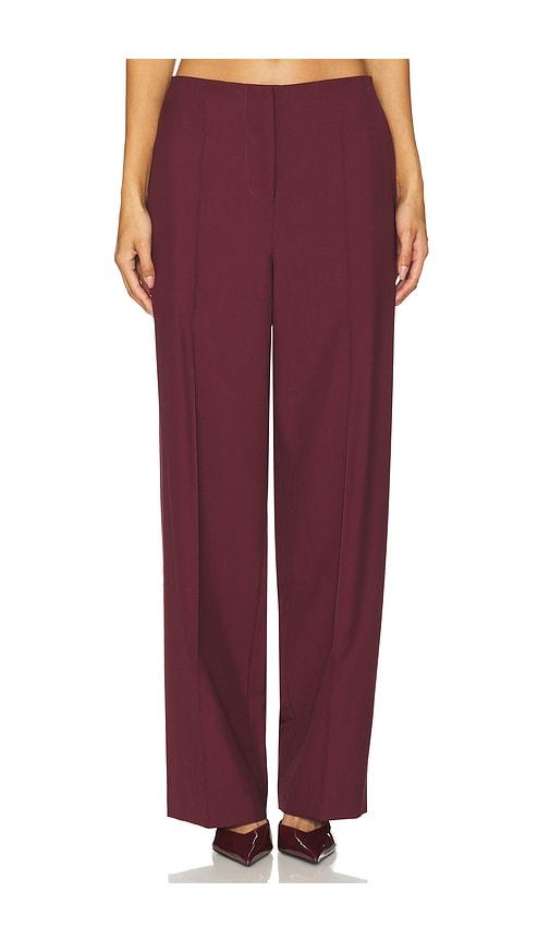 faithfull emilie trouser in burgundy. - size m (also in xs, s)