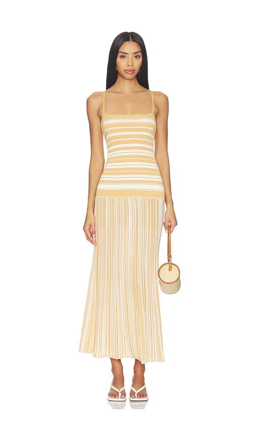 faithfull esenia knit dress in tan. - size l (also in m, xl)