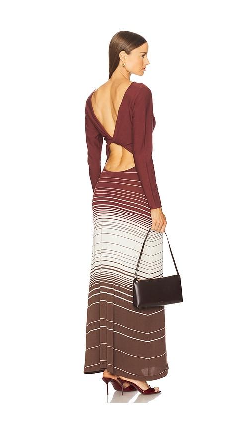 faithfull idun maxi dress in burgundy. - size m (also in s, xs)