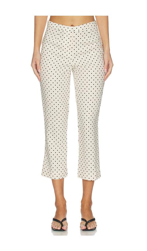 faithfull iria capri pant in cream. - size l (also in s, xs, m)