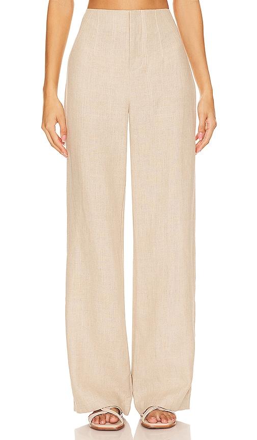 faithfull isotta pant in beige. - size s (also in xs)