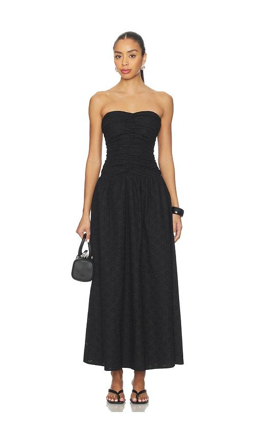 faithfull lia maxi dress in black. - size m (also in s)