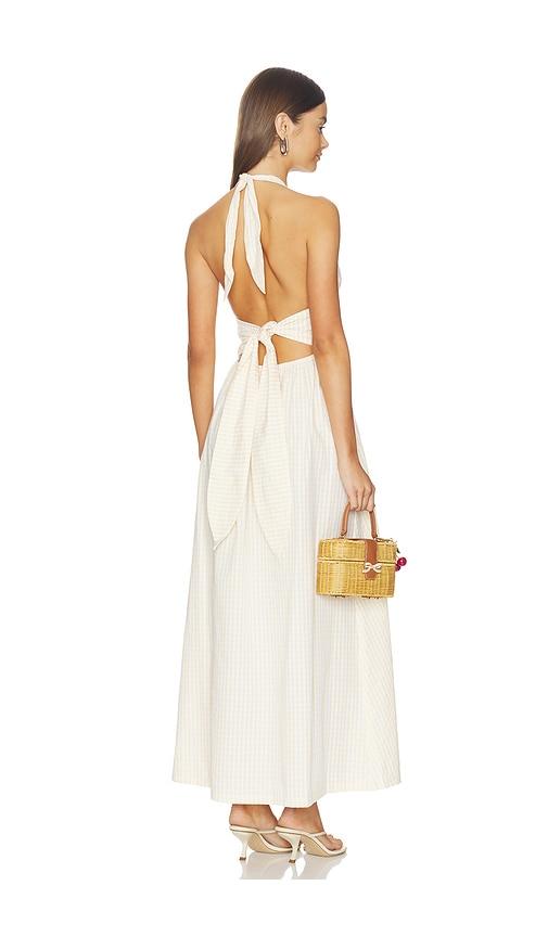 faithfull lido maxi dress in lemon. - size l (also in s, xs, xl)