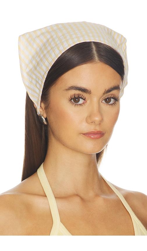 faithfull lucia head scarf in yellow.
