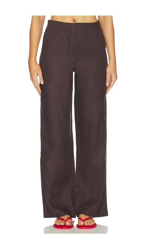 faithfull lulea pant in brown. - size l (also in s, xs, xl)