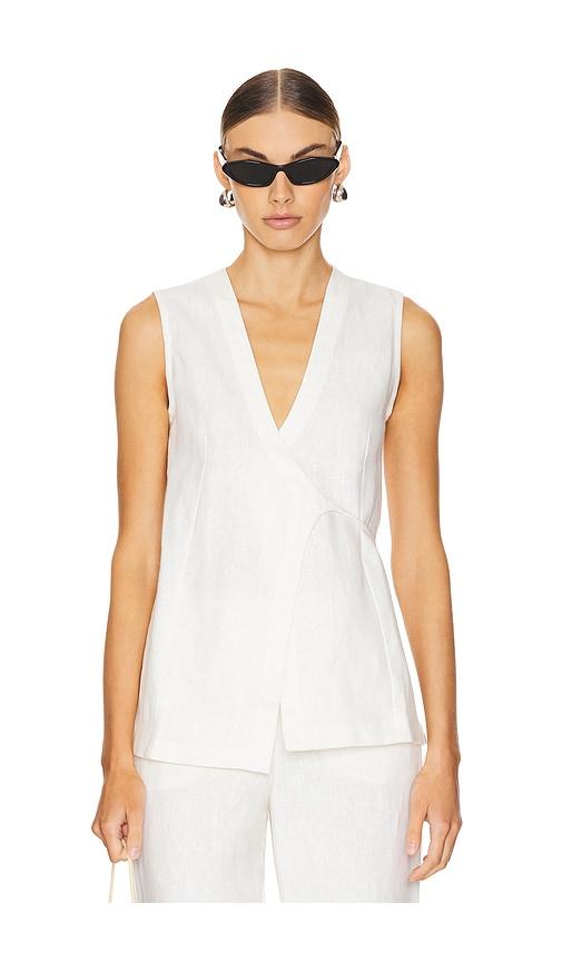 faithfull lulea wrap vest in white. - size s (also in xs)