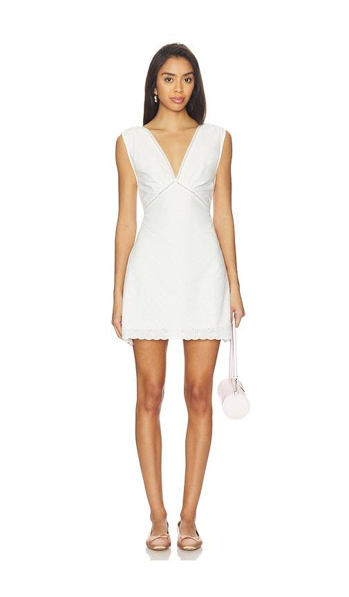 faithfull luna mini dress in white. - size m (also in s)