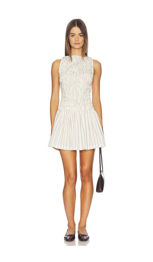 faithfull maria mini dress in lemon. - size l (also in s, xs, m, xl)