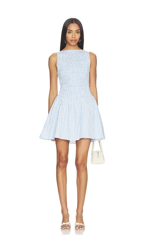 faithfull martina mini dress in baby blue. - size xl (also in xs)