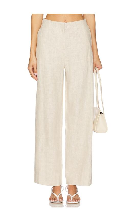 faithfull meave trouser in beige. - size l (also in m, s, xl, xs)