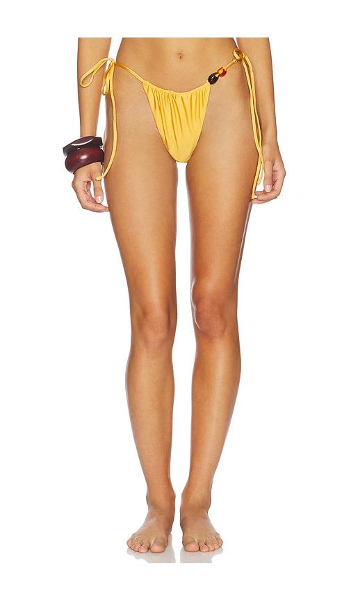 faithfull ombra bikini bottom in yellow. - size l (also in m, s, xl, xs)