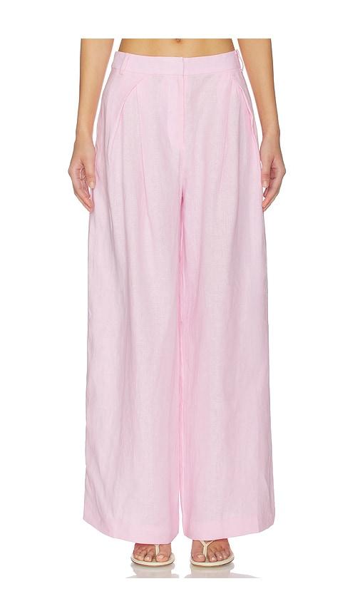 faithfull sofia trouser in pink. - size l (also in s, xs, m, xl)