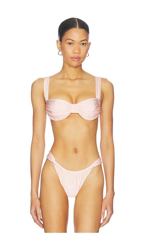 faithfull sol bikini top in blush. - size m (also in xs)