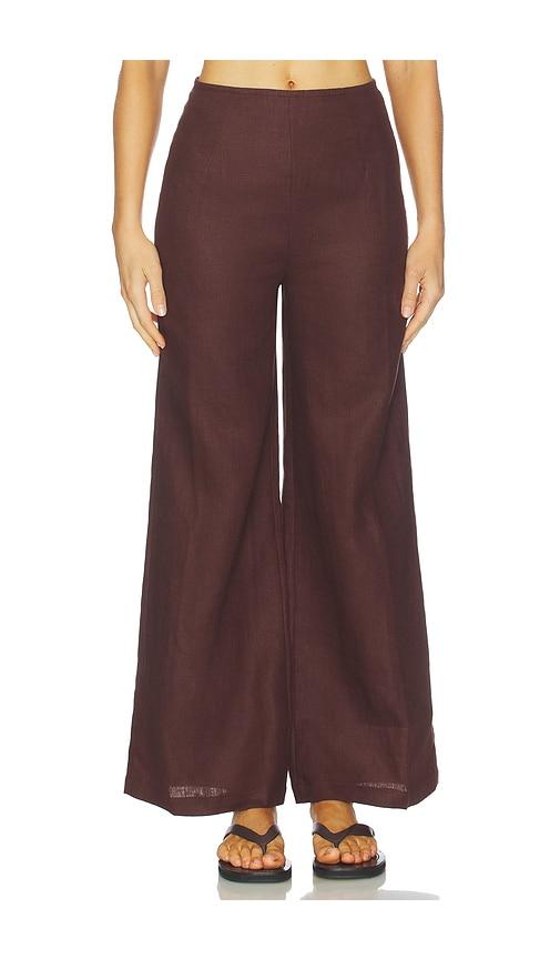 faithfull syna pant in brown. - size l (also in xl)