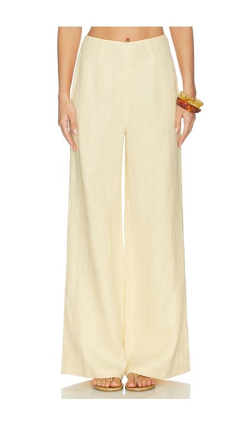 faithfull syna pant in yellow. - size l (also in m, s, xl, xs)