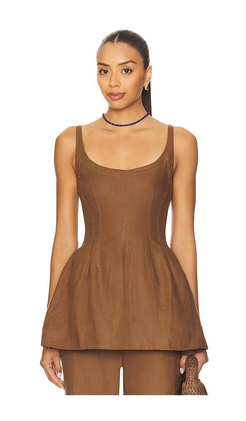 faithfull syna top in brown. - size m (also in xs, s)