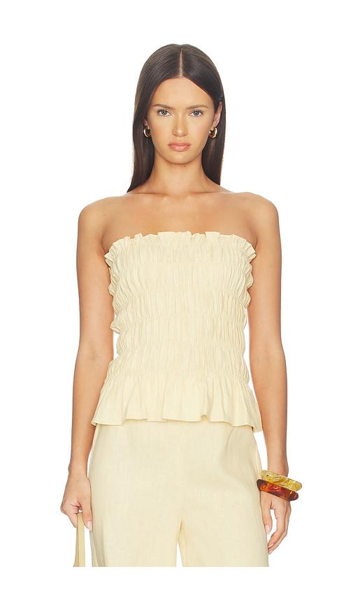 faithfull tiera top in cream. - size l (also in s, xs, m, xl)