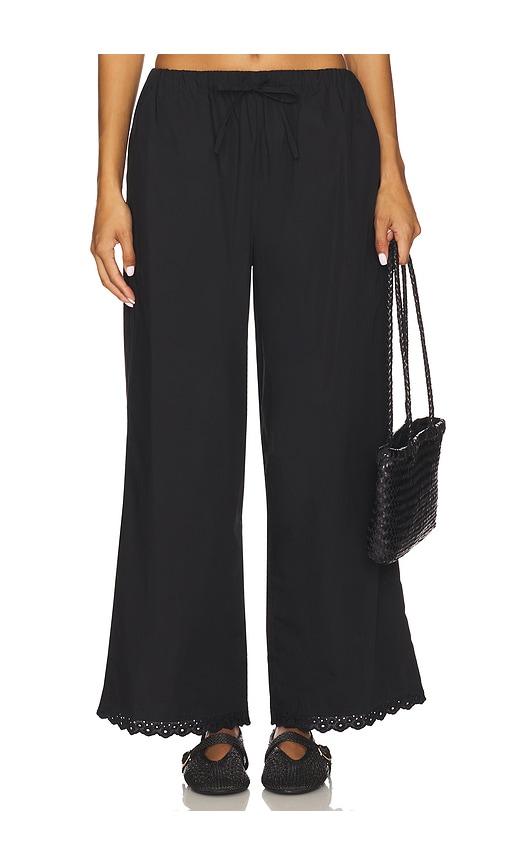 faithfull tove pant in black. - size l (also in xs)