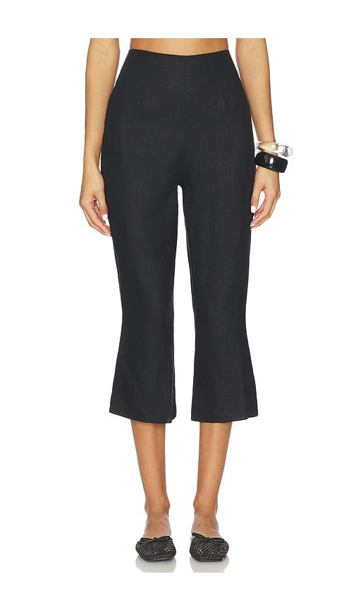 faithfull valeria capri pant in black. - size xl (also in xs)