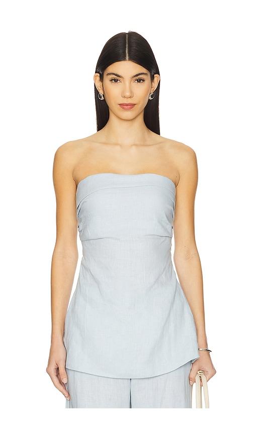 faithfull x revolve boe tunic top in baby blue. - size l (also in xl)