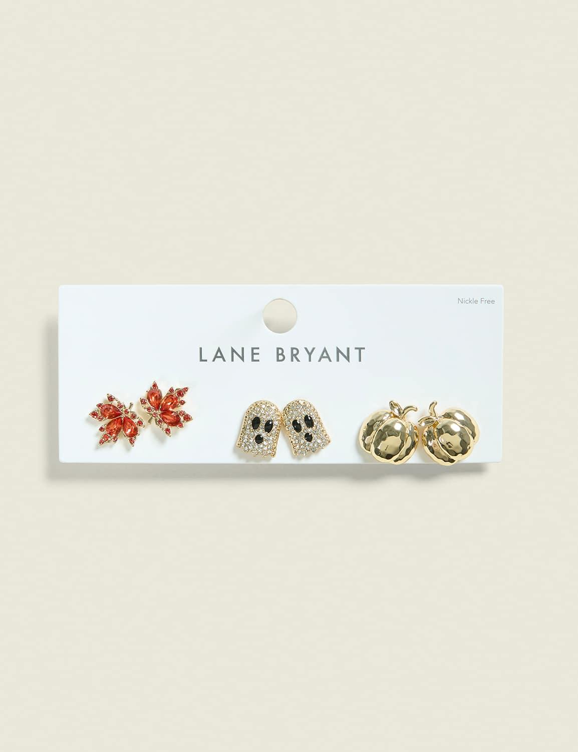 fall icon earring 3-pack