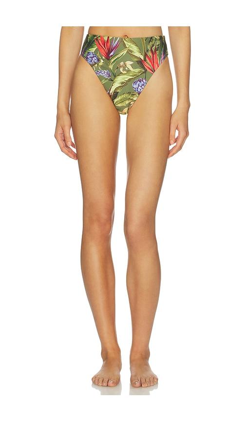 farm rio hot pants bikini bottom in green. - size m (also in xs, s, xl)