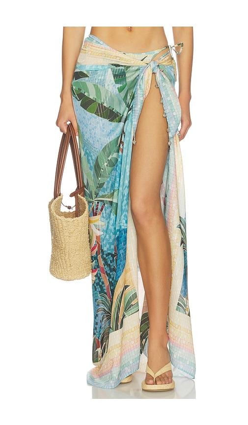 farm rio sarong in blue.