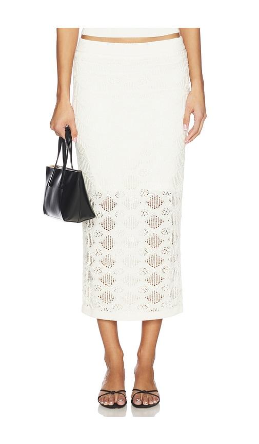 favorite daughter the courtside skirt in ivory. - size l (also in m, s, xl, xs)