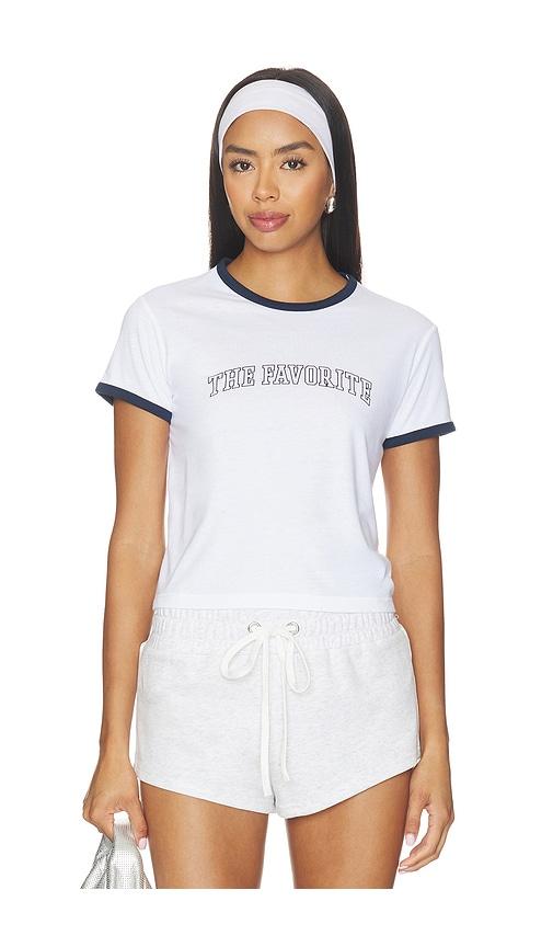favorite daughter the cropped favorite ringer tee in white. - size l (also in m, s, xs)