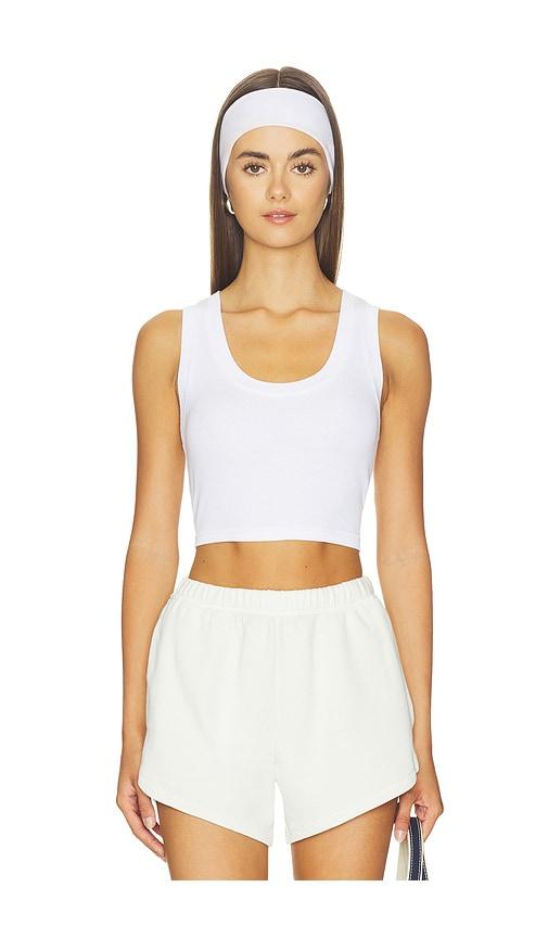 favorite daughter the cutting it close crop tank in white. - size l (also in s, xs, m, xl)