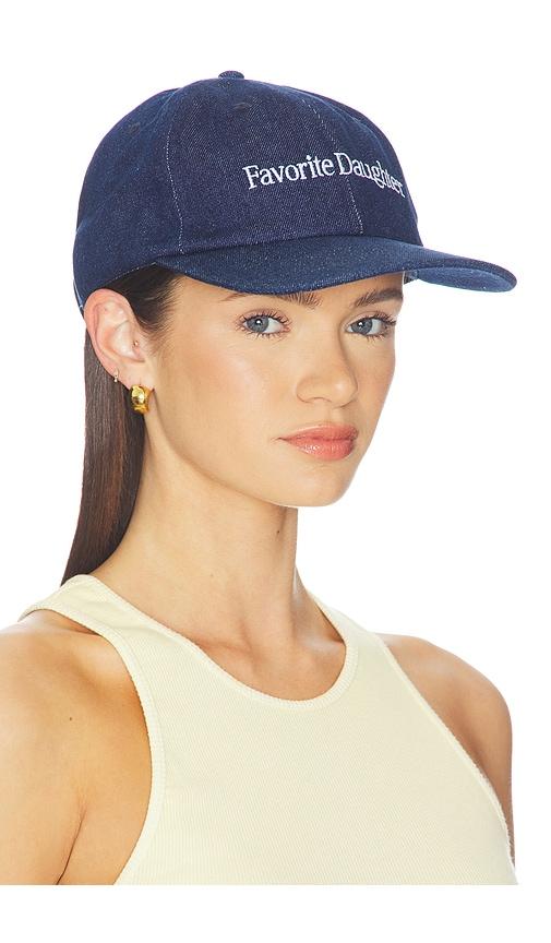 favorite daughter the washed denim baseball cap in blue.