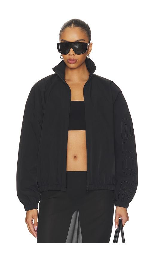 fear of god essentials active trace full zip track jacket in black. - size m (also in xs)