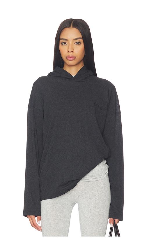 fear of god essentials classic fit hooded tee in black. - size m (also in xs, s)