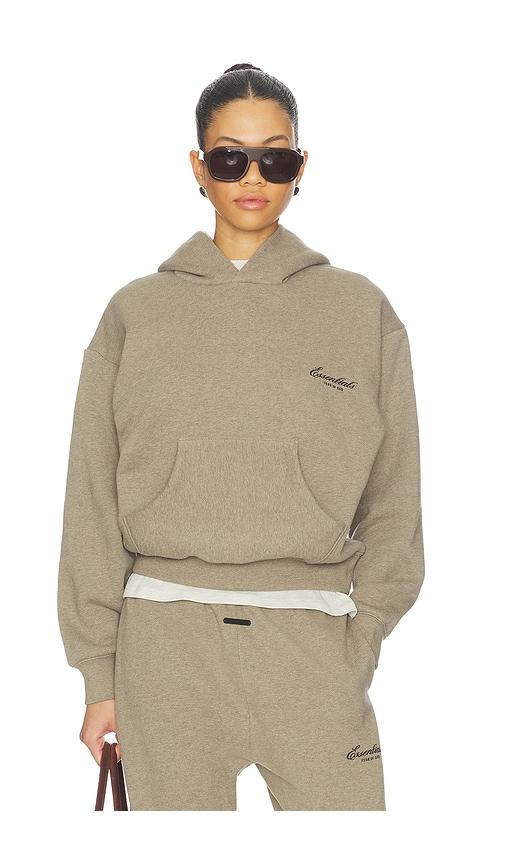 fear of god essentials classic hoodie in taupe. - size s (also in xs)