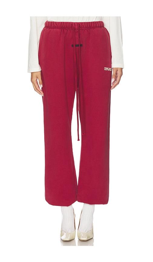 fear of god essentials classic sweatpant in red. - size m (also in xs, s)