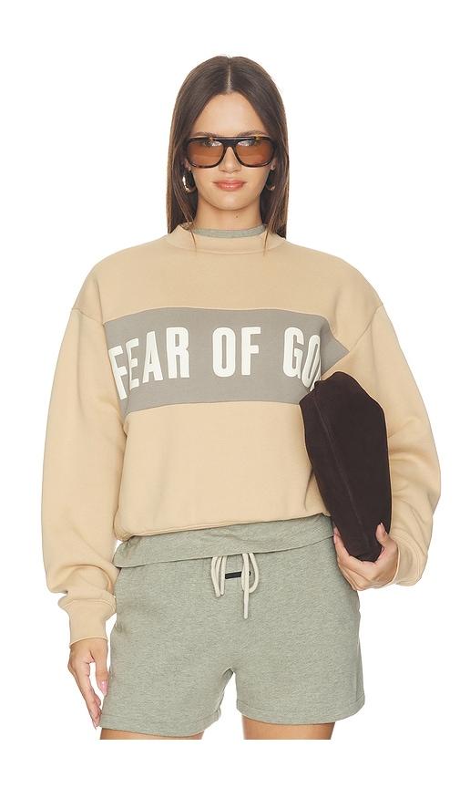 fear of god essentials classic sweatshirt in nude. - size m (also in xs, s)