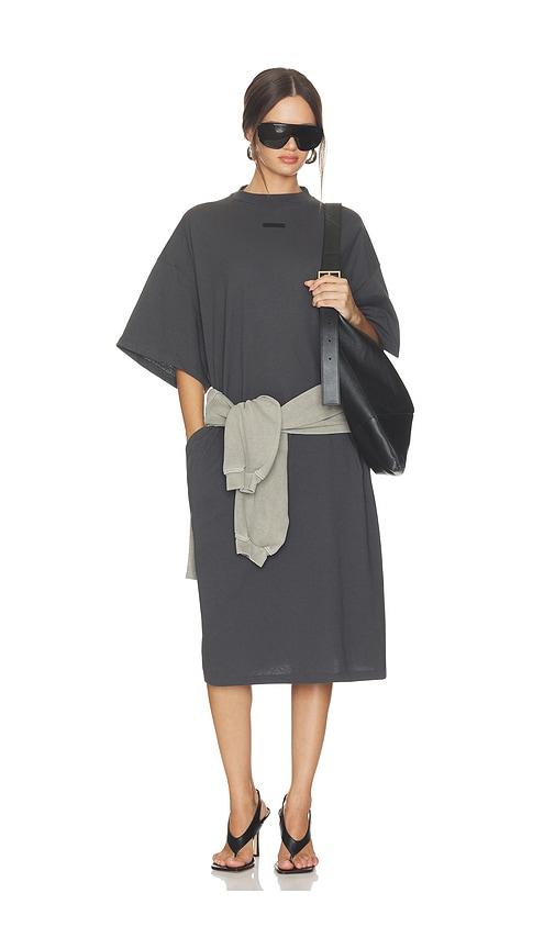 fear of god essentials long t-shirt dress in grey. - size m (also in xs, s)