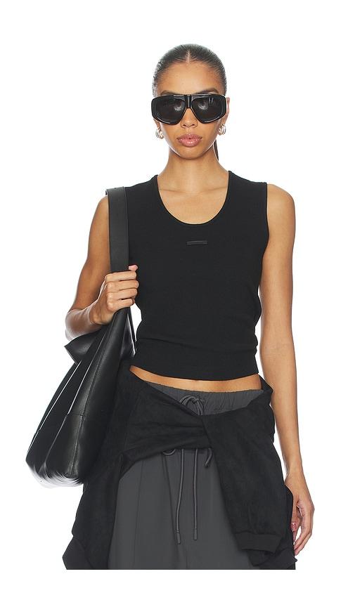 fear of god essentials rib tank top in black. - size l (also in s)