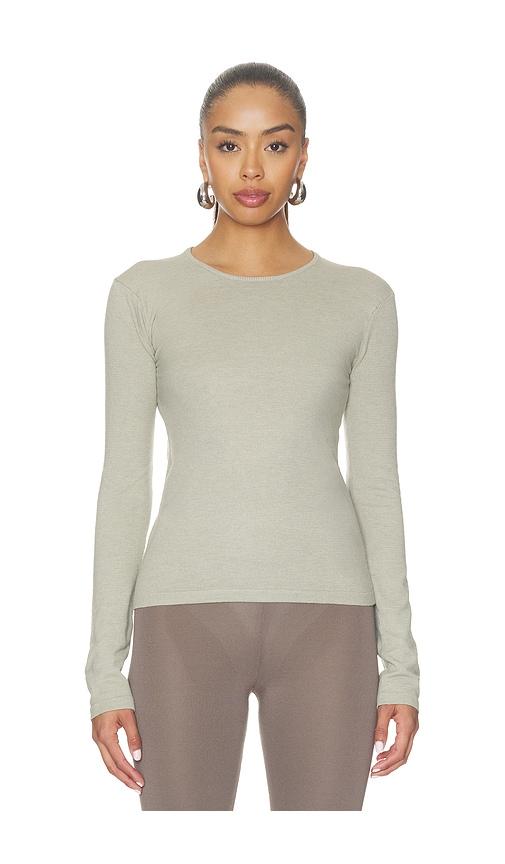 fear of god essentials slim long sleeve tee in grey. - size l (also in m, s, xs)
