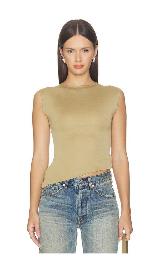 fear of god essentials soft rib fitted tank top in brown. - size l (also in xs, s, m)