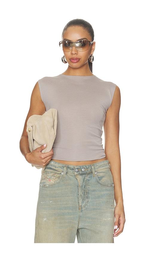 fear of god essentials soft rib fitted tank top in grey. - size l (also in xs, s, m)